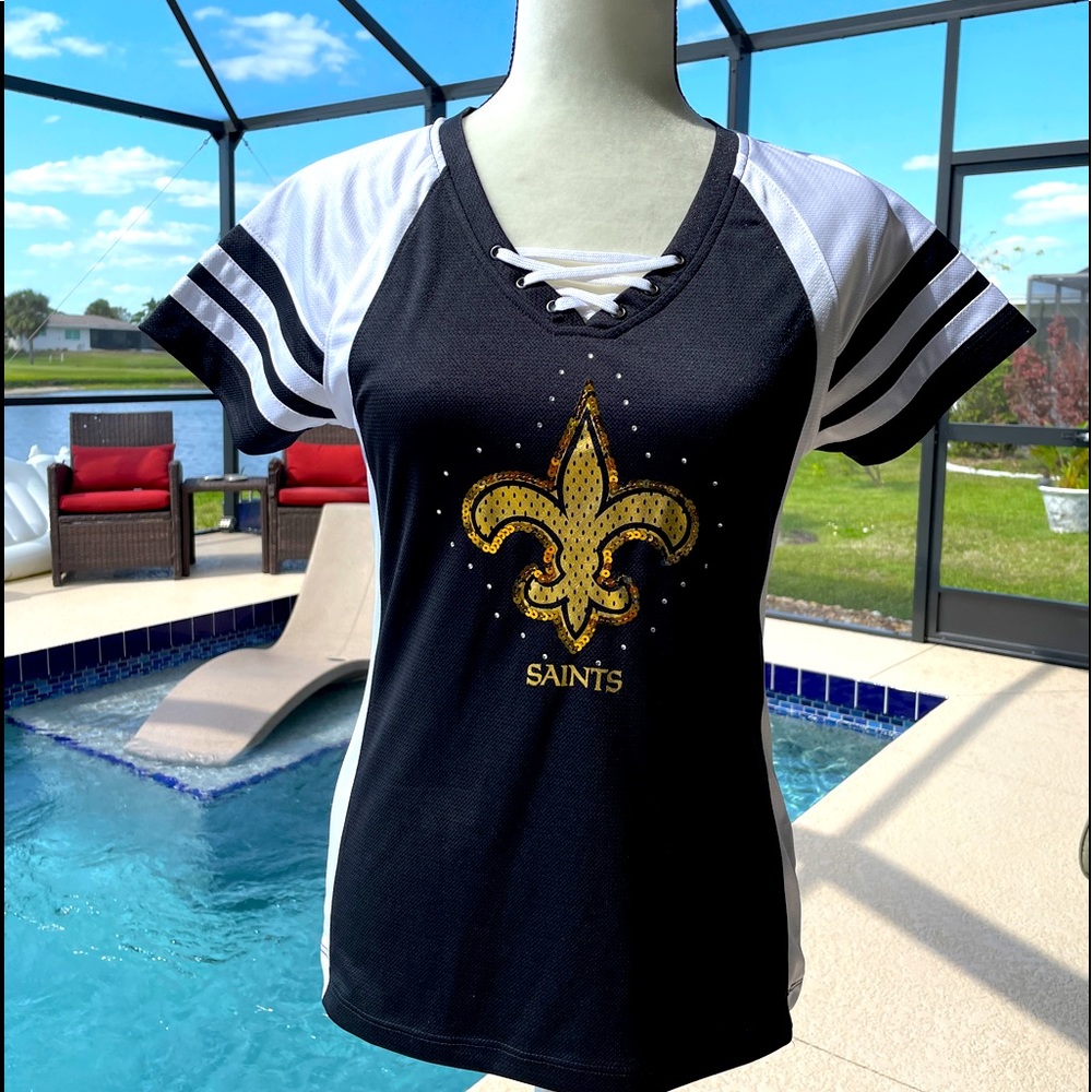 SAINTS NFL Majestic fan fashion tshirt - SZ S.